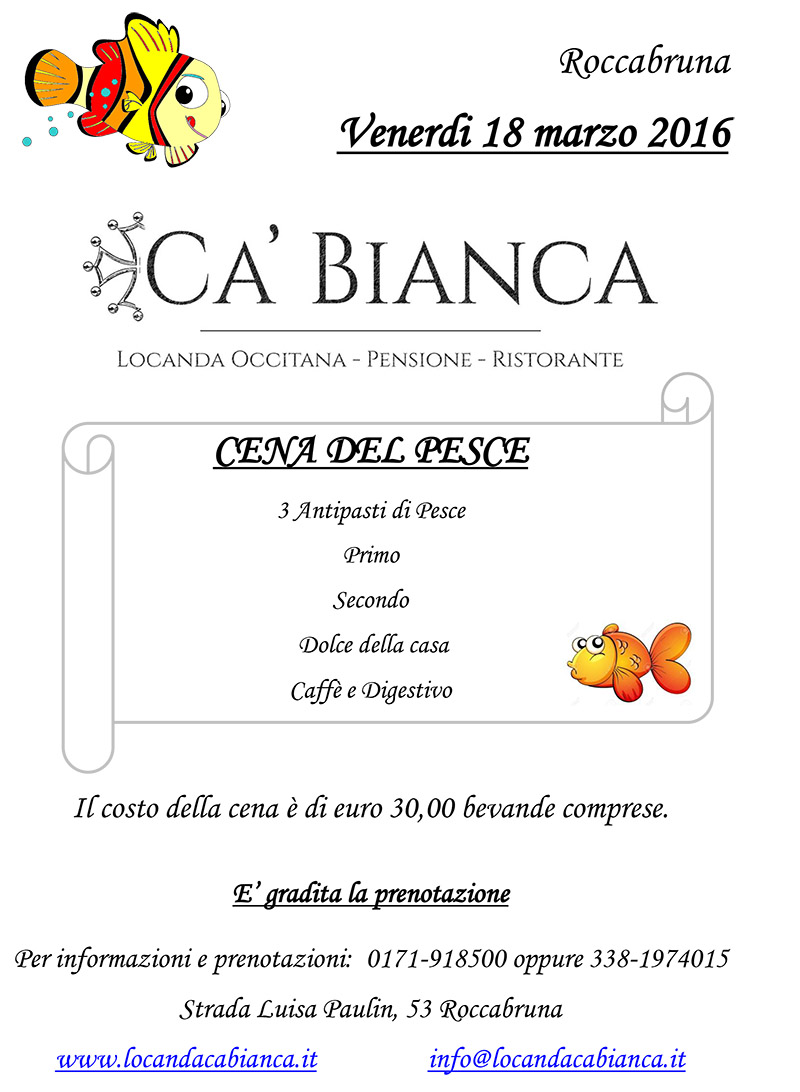 CENA PESCE marzo